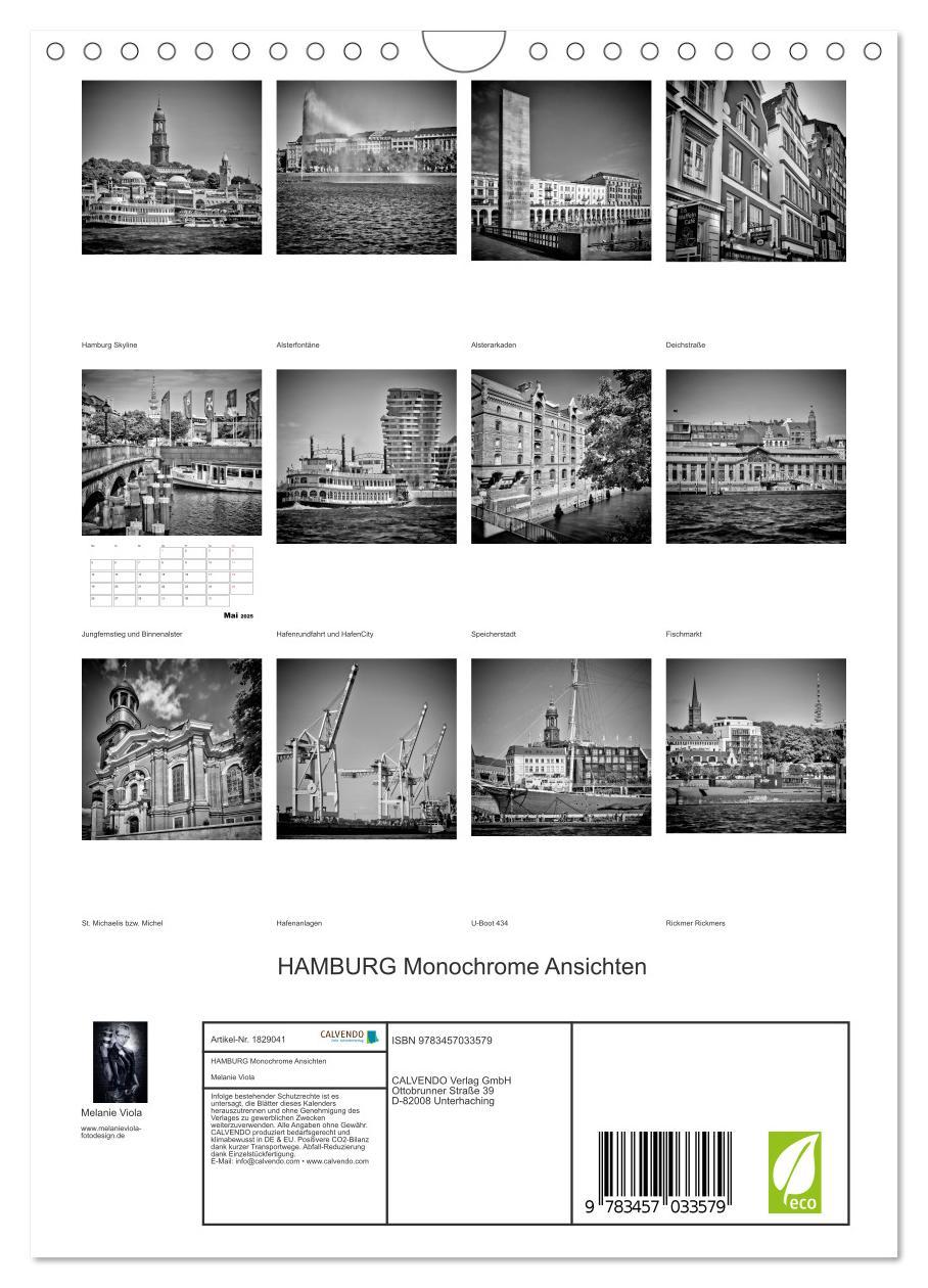 Bild: 9783457033579 | HAMBURG Monochrome Ansichten (Wandkalender 2025 DIN A4 hoch),...