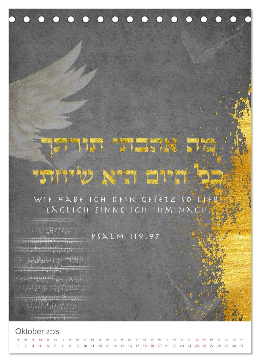 Bild: 9783435978472 | Psalmen Tehilim Hebräisch - Deutsch (Tischkalender 2025 DIN A5...