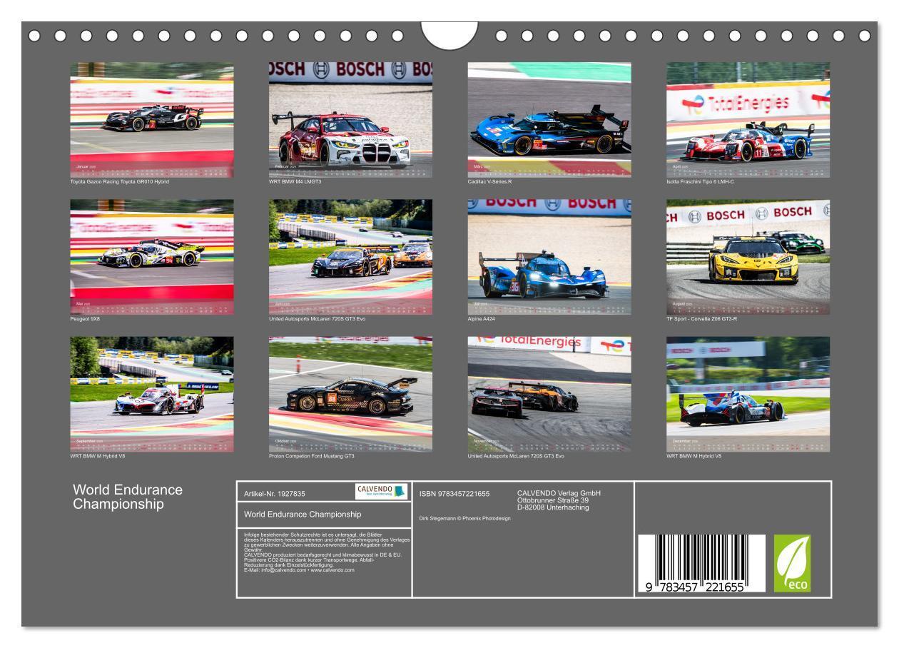 Bild: 9783457221655 | World Endurance Championship (Wandkalender 2025 DIN A4 quer),...