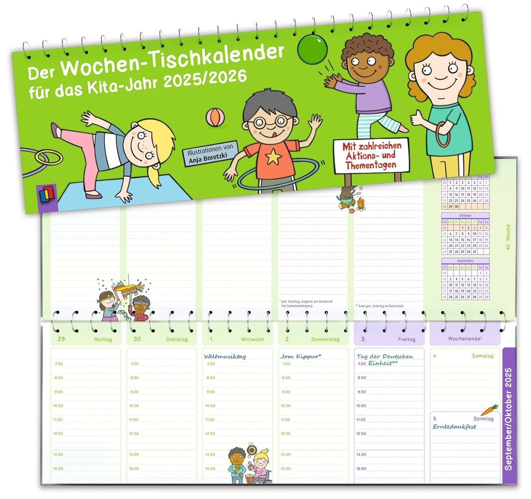 Cover: 9783834668448 | Der Wochen-Tischkalender für das Kita-Jahr 2025/2026 | Anja Boretzki