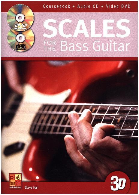 Cover: 3555111402009 | Scales For The Bass Guitar In 3D (Book, CD &amp; DVD) | Steve Hall | Buch