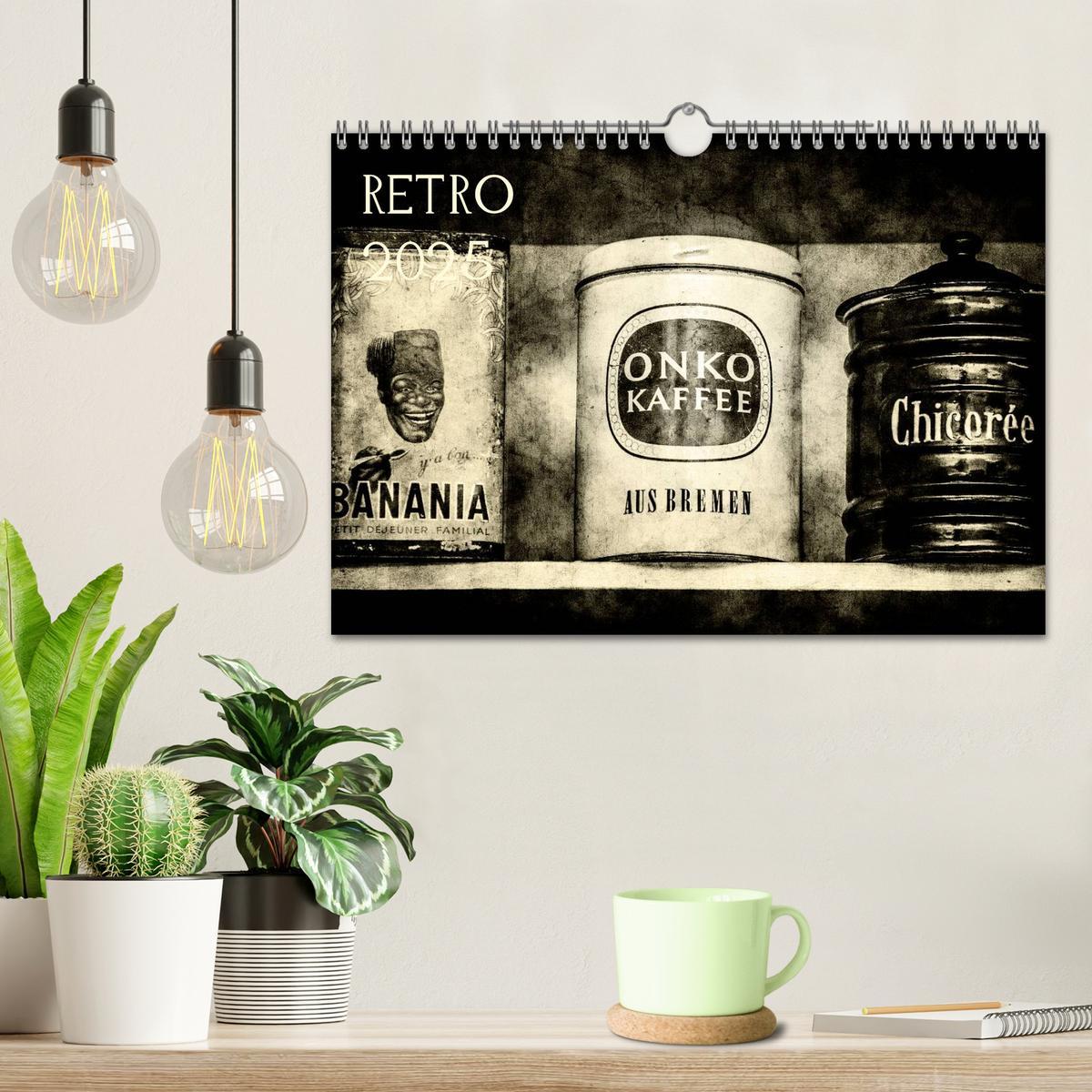 Bild: 9783435739530 | Retro (Wandkalender 2025 DIN A4 quer), CALVENDO Monatskalender | 2025