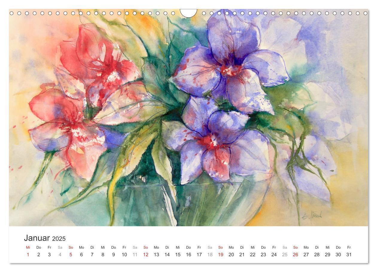 Bild: 9783435544998 | Blütenzauber - Aquarelle von ECKARD FUNCK (Wandkalender 2025 DIN A3...