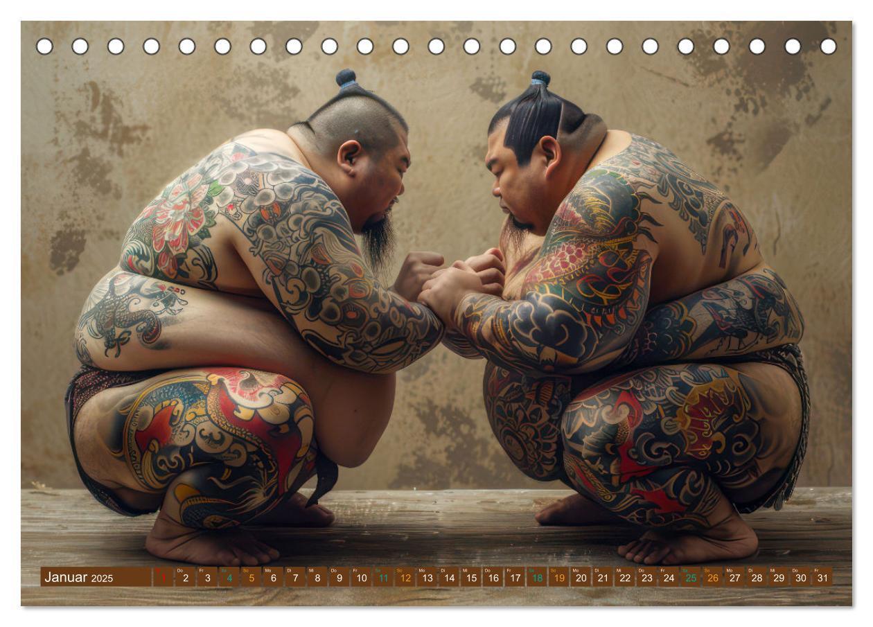 Bild: 9783383809965 | Sumo - Japans schwere Ringer (Tischkalender 2025 DIN A5 quer),...