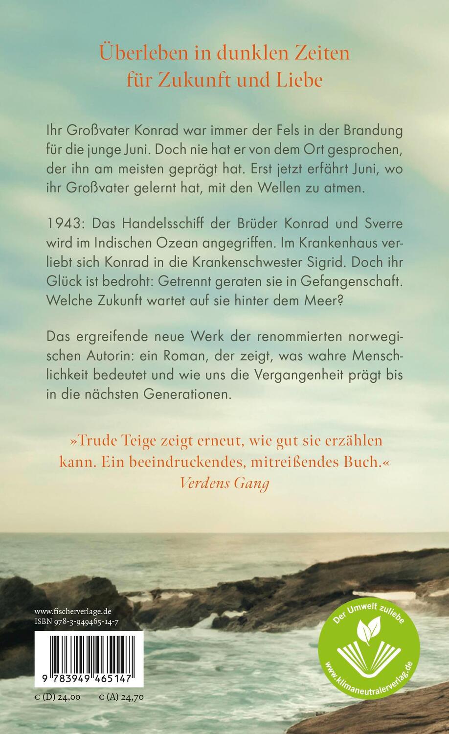 Rückseite: 9783949465147 | Und Großvater atmete mit den Wellen | Trude Teige | Buch | 416 S.