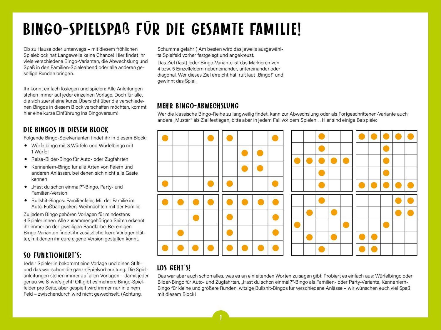 Bild: 9783625195948 | Der ultimative Bingo-Block für die ganze Familie | Taschenbuch | 80 S.