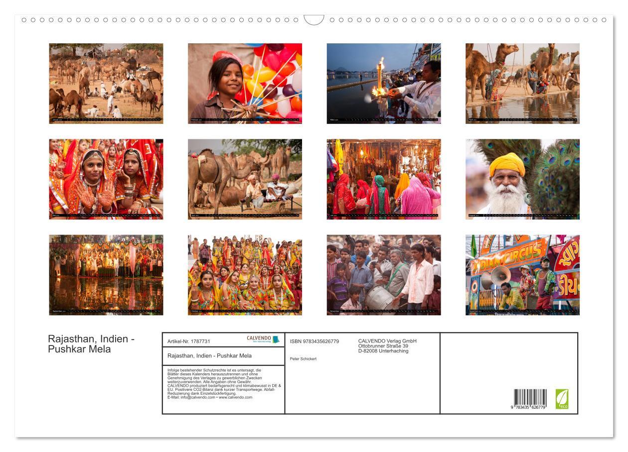 Bild: 9783435626779 | Rajasthan, Indien - Pushkar Mela (Wandkalender 2025 DIN A2 quer),...