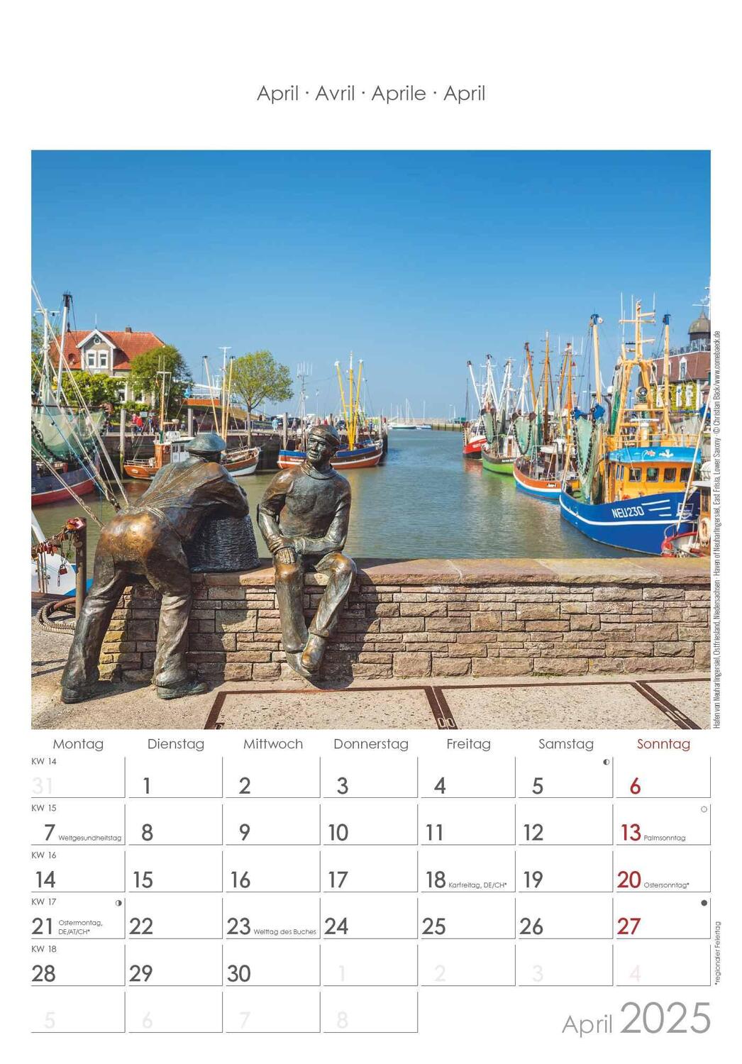 Bild: 4251732343378 | Niedersachsen und Bremen 2025 - Bild-Kalender 23,7x34 cm -...