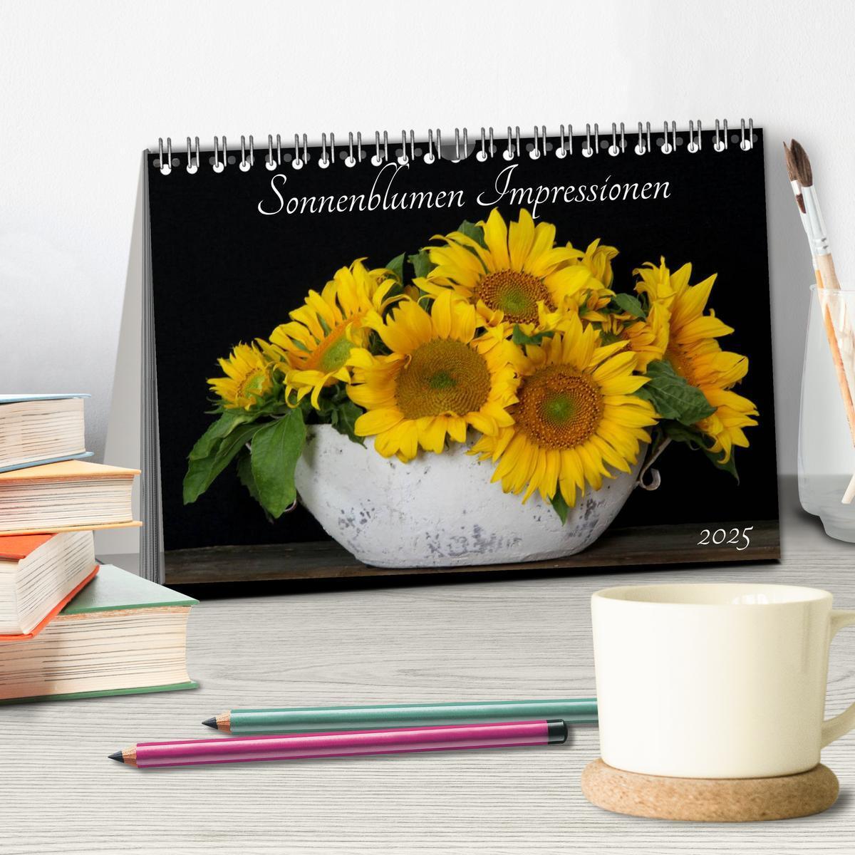 Bild: 9783435537150 | Sonnenblumen Impressionen (Tischkalender 2025 DIN A5 quer),...