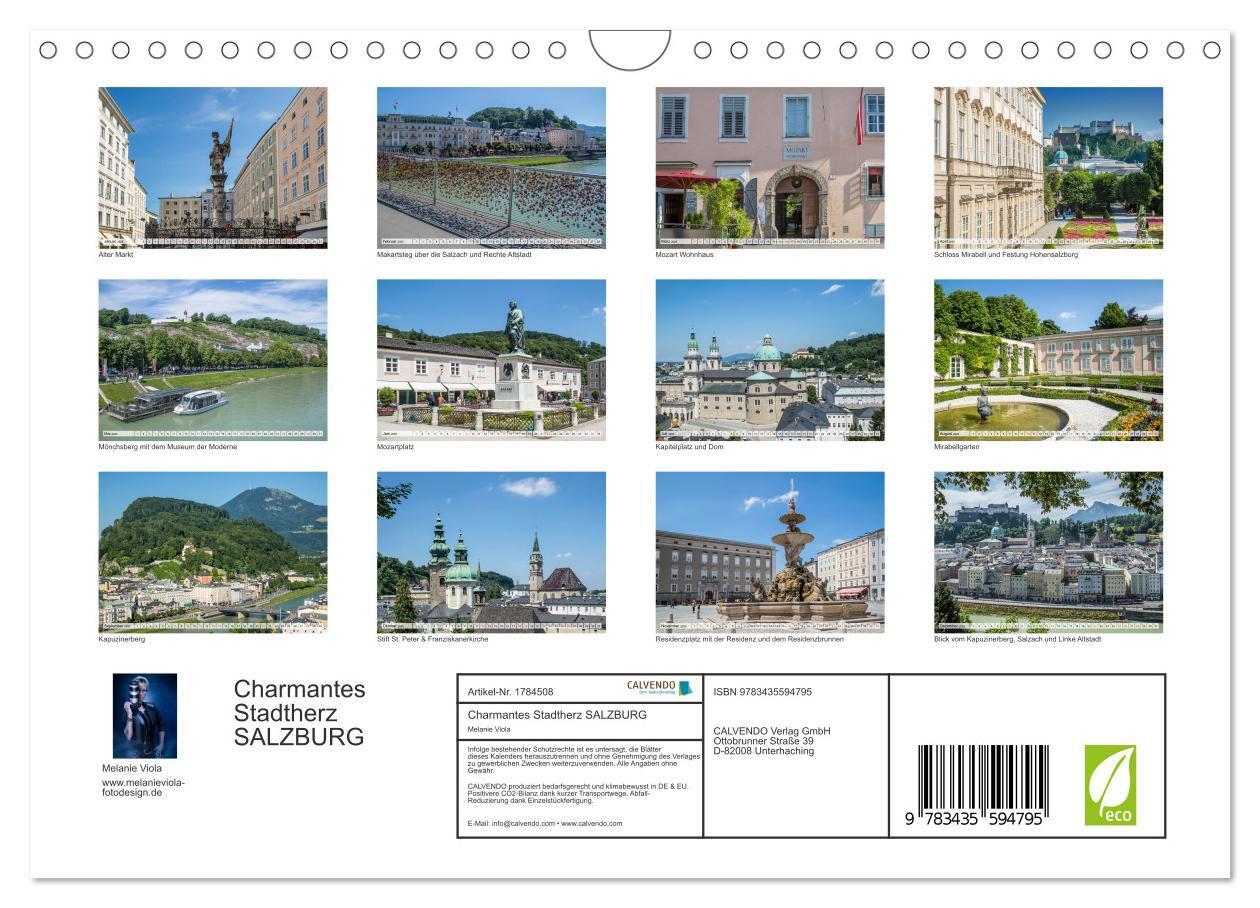 Bild: 9783435594795 | Charmantes Stadtherz SALZBURG (Wandkalender 2025 DIN A4 quer),...