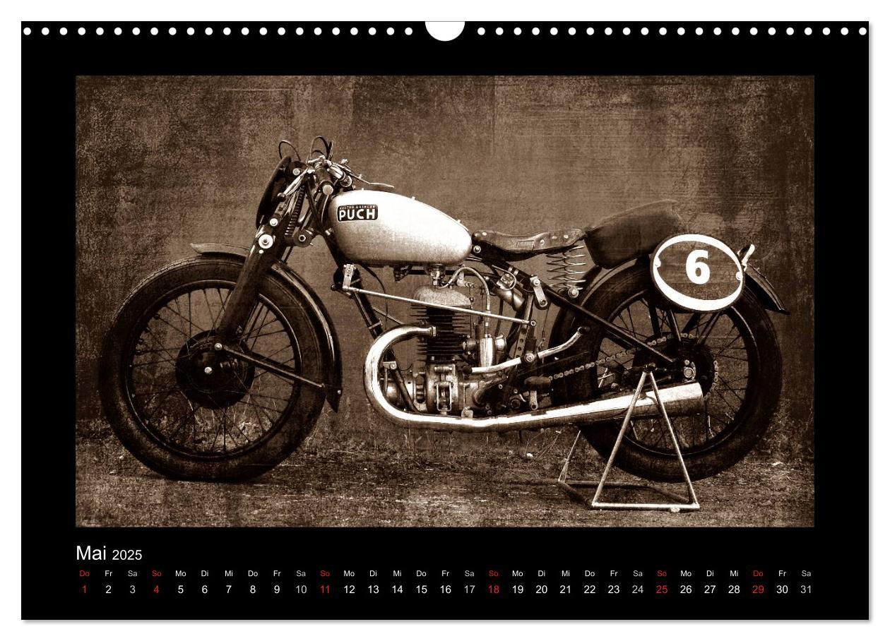 Bild: 9783435839100 | Motorrad Oldtimer (Wandkalender 2025 DIN A3 quer), CALVENDO...