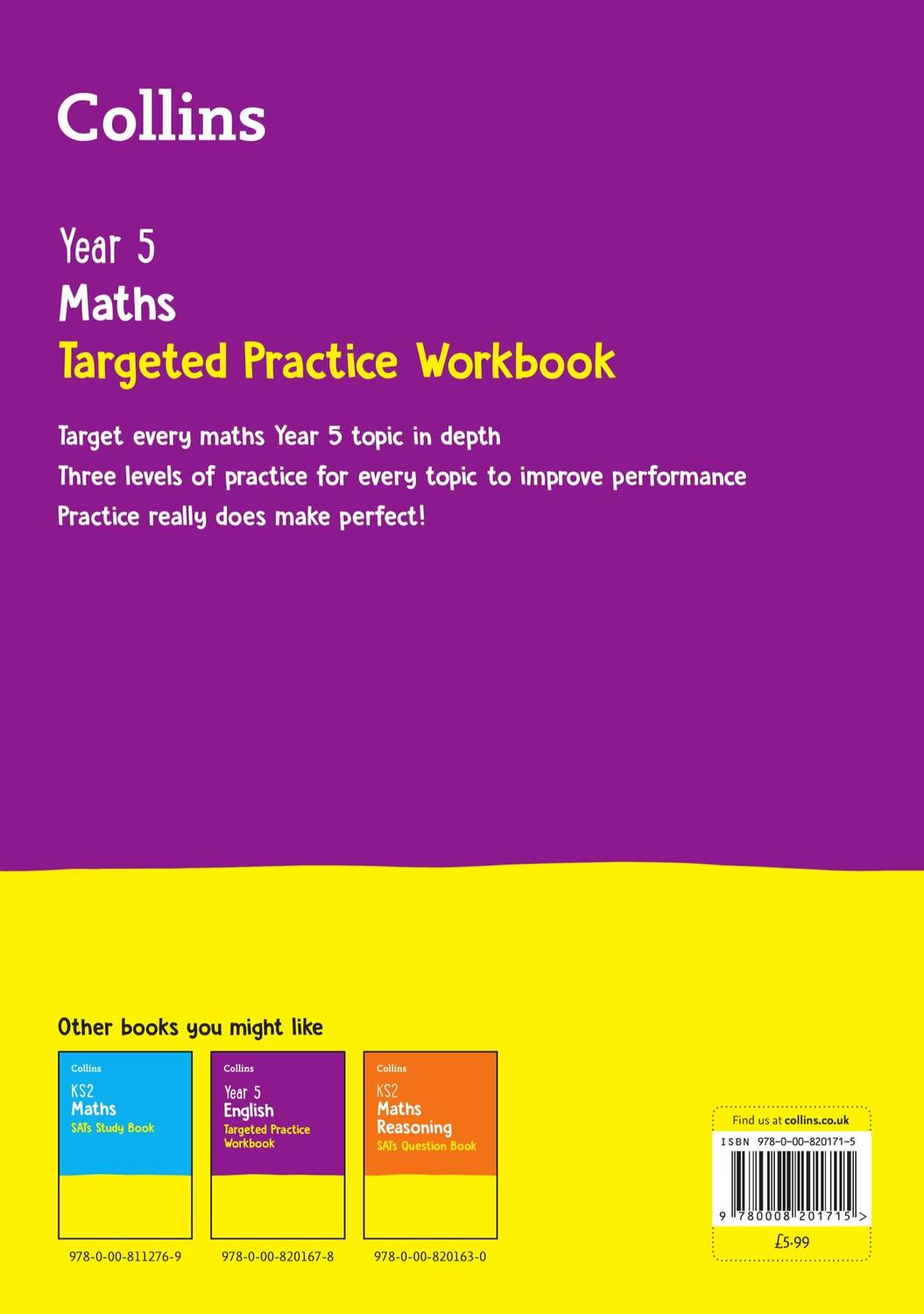 Rückseite: 9780008201715 | Year 5 Maths Targeted Practice Workbook | Ideal for Use at Home | Ks2