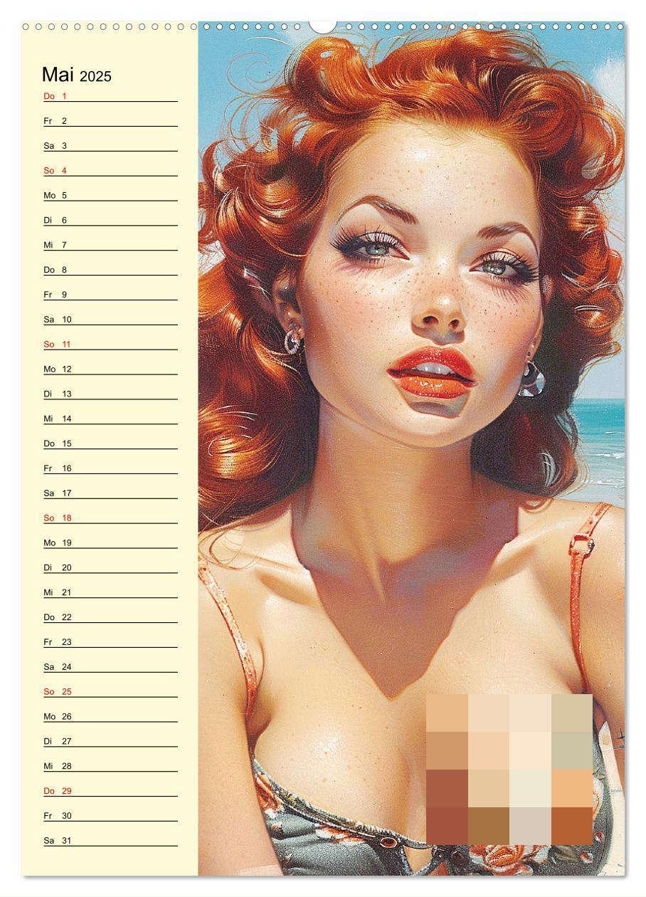 Bild: 9783457126813 | Pin-up-Girls. Sexappeal am Strand (Wandkalender 2025 DIN A2 hoch),...