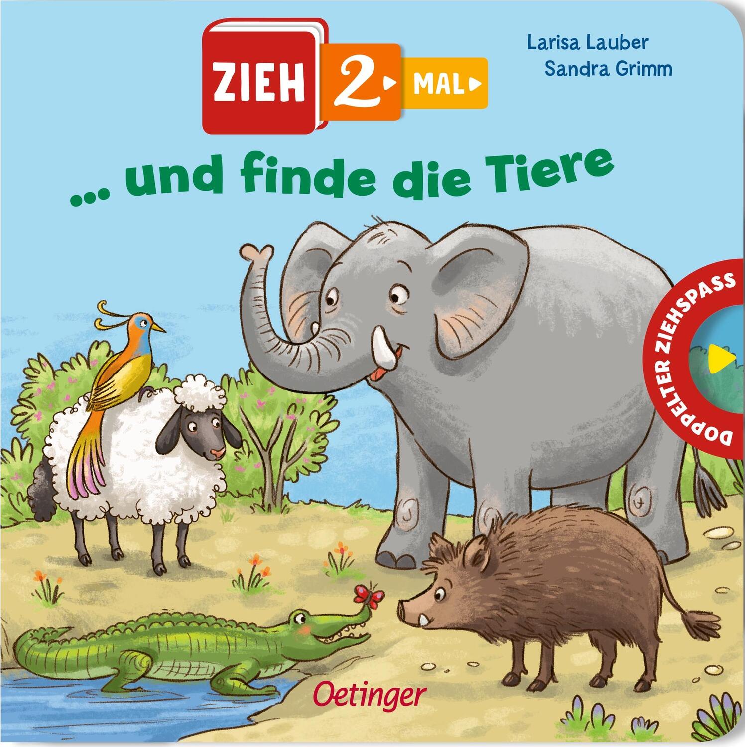 Cover: 9783789114960 | Zieh 2-mal ... und finde die Tiere | Mit extrabreiten Panoramaseiten