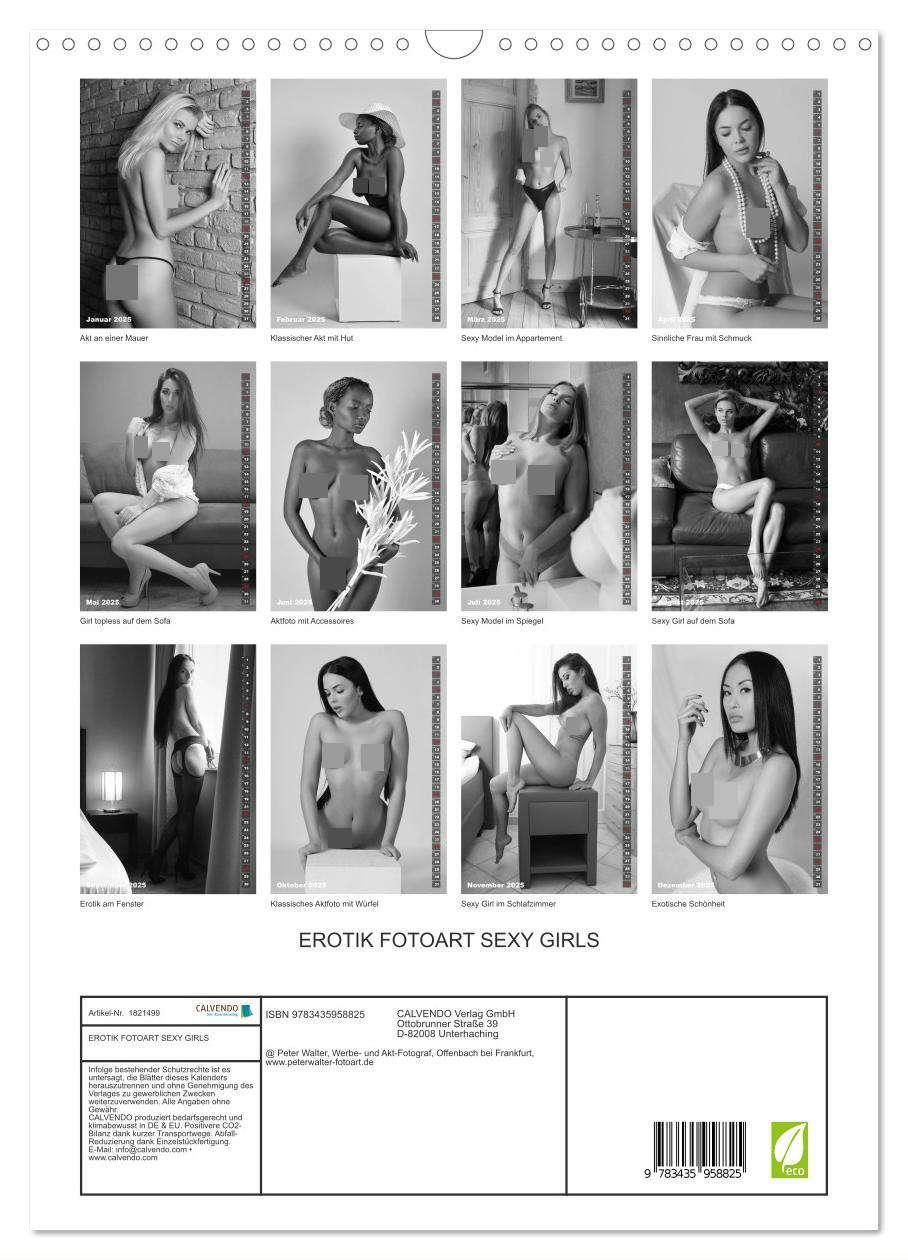 Bild: 9783435958825 | EROTIK FOTOART SEXY GIRLS (Wandkalender 2025 DIN A3 hoch), CALVENDO...