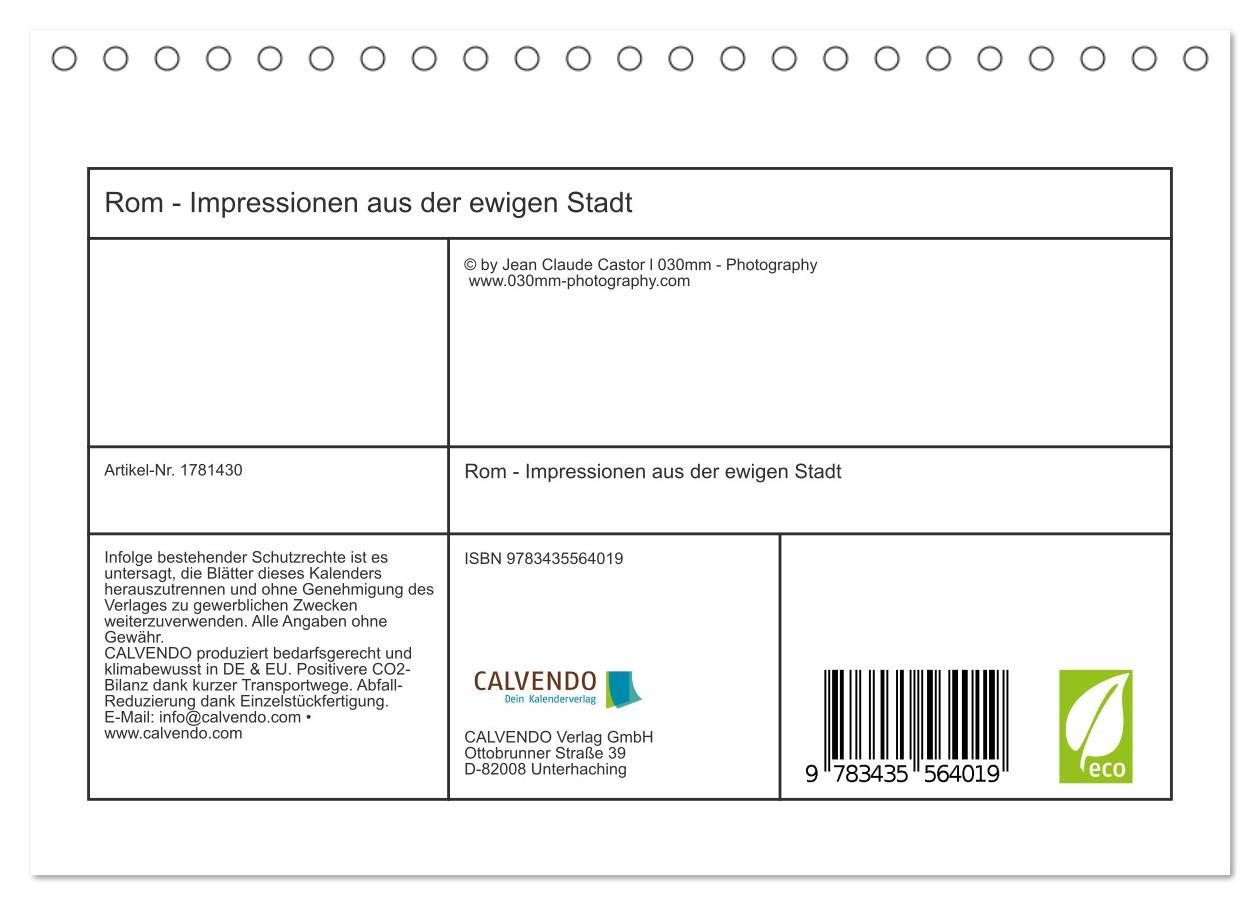 Bild: 9783435564019 | Rom - Impressionen aus der ewigen Stadt (Tischkalender 2025 DIN A5...