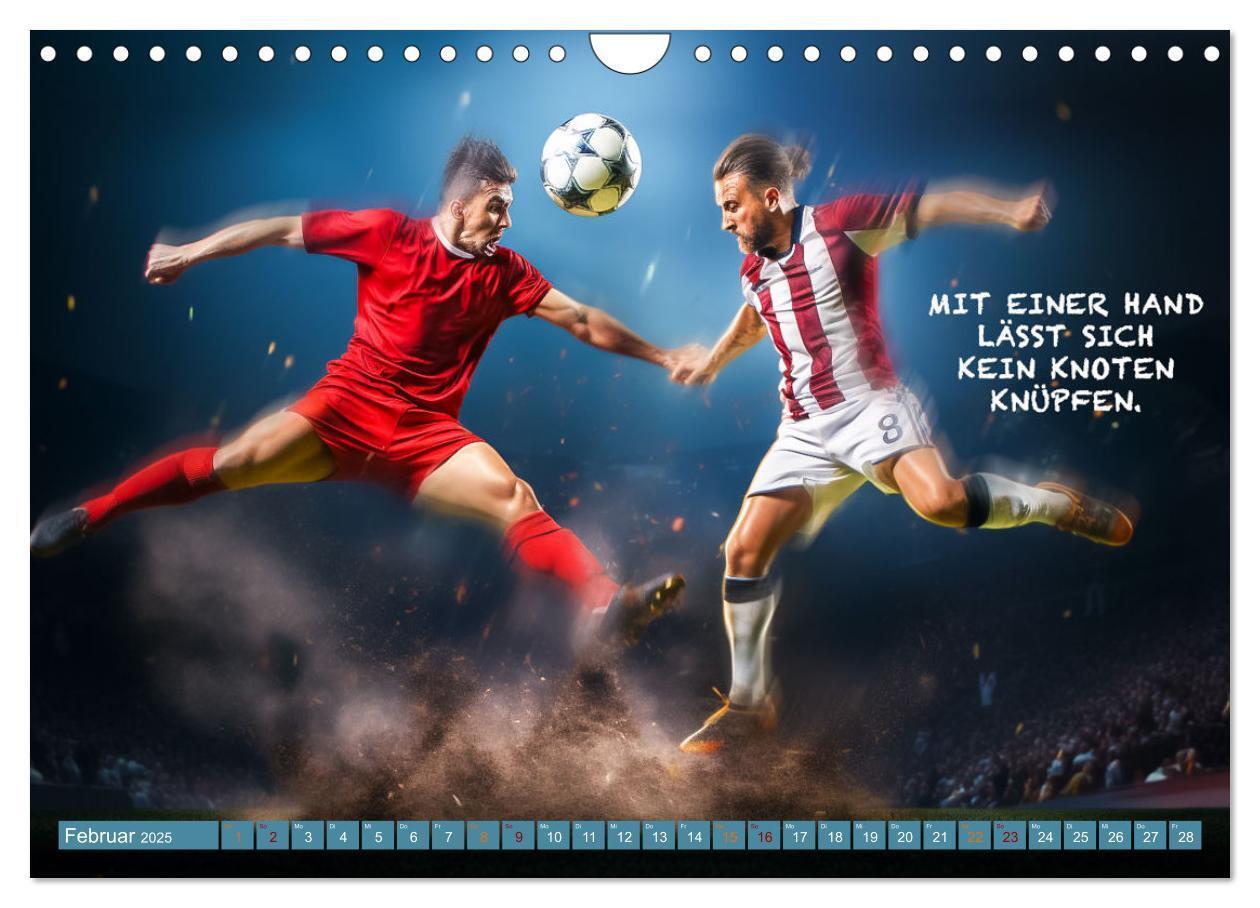 Bild: 9783457160763 | Fußball und tolle Sprüche (Wandkalender 2025 DIN A4 quer), CALVENDO...