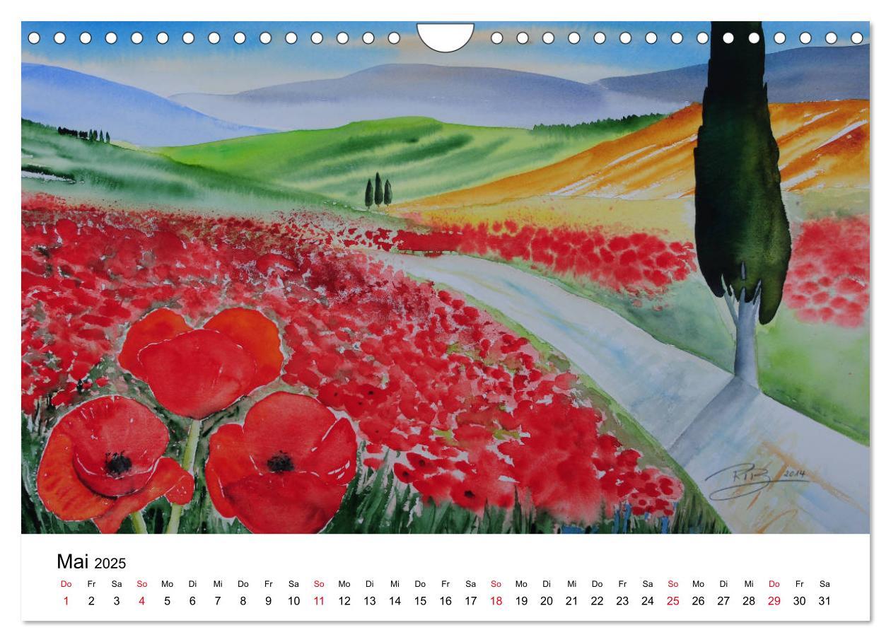 Bild: 9783435428687 | Landschafts-Aquarelle 2025 Roswita Ilona Baumann (Wandkalender 2025...