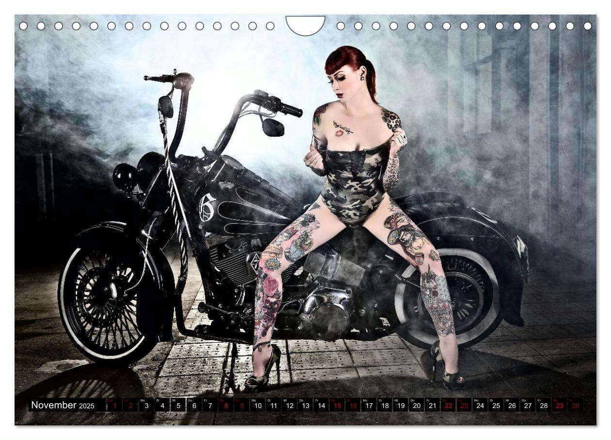 Bild: 9783435050451 | Motorräder und Sexy Girls (Wandkalender 2025 DIN A4 quer), CALVENDO...