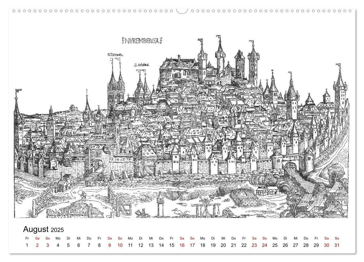 Bild: 9783435306480 | Schedelsche Weltchronik Deutsche Städte 1493 (Wandkalender 2025 DIN...