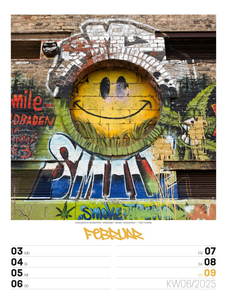 Bild: 9783838435299 | Street Art - Graffiti - Wochenplaner Kalender 2025 | Kunstverlag