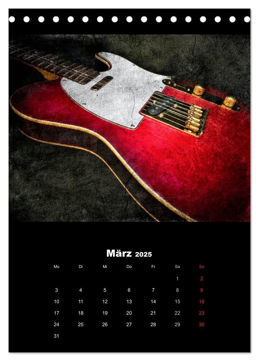 Bild: 9783457015186 | Vintage Gitarren (Tischkalender 2025 DIN A5 hoch), CALVENDO...