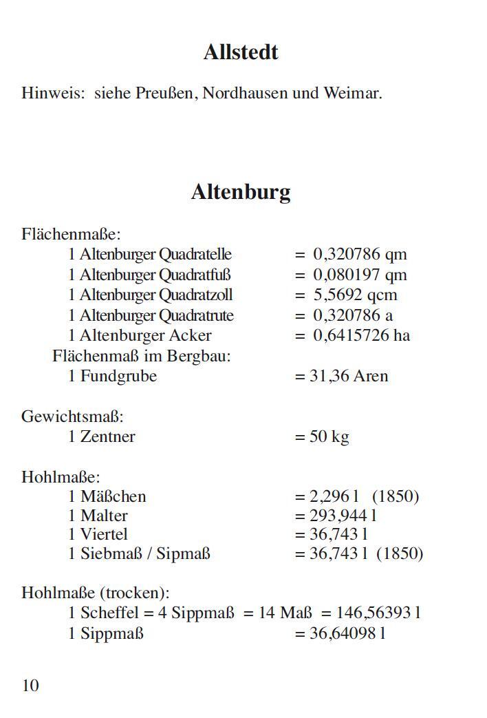 Bild: 9783959662710 | HANDBUCH - Alte Maße und ihre Umrechnung - Thüringen - Preußen -...