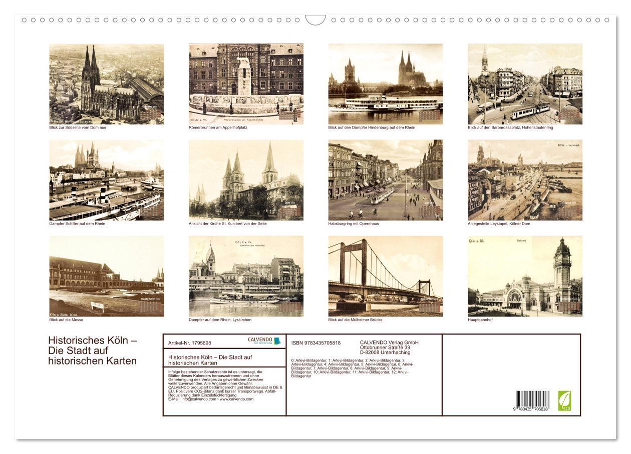 Bild: 9783435705818 | Historisches Köln ¿ Die Stadt auf historischen Karten (Wandkalender...