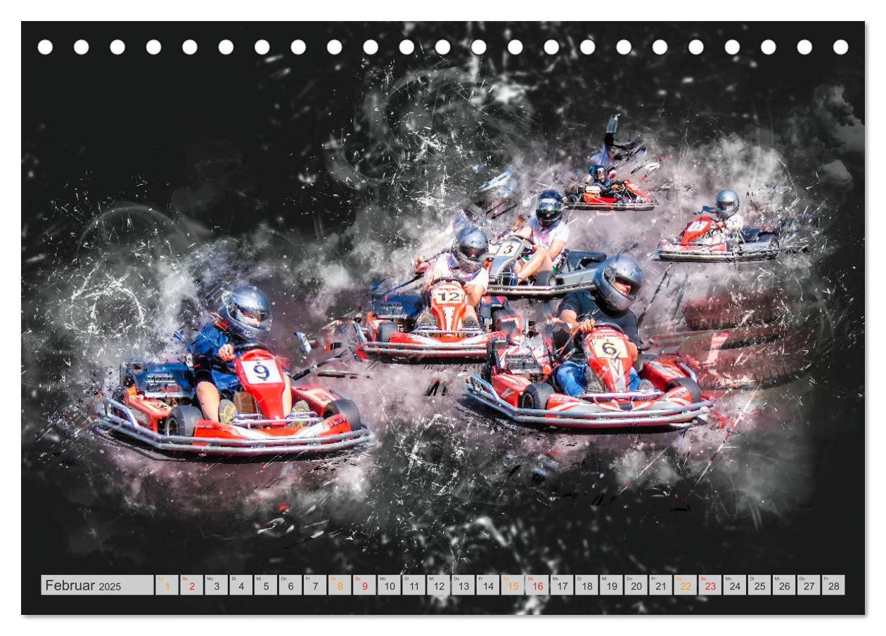 Bild: 9783435386161 | GoKart - extrem cool (Tischkalender 2025 DIN A5 quer), CALVENDO...