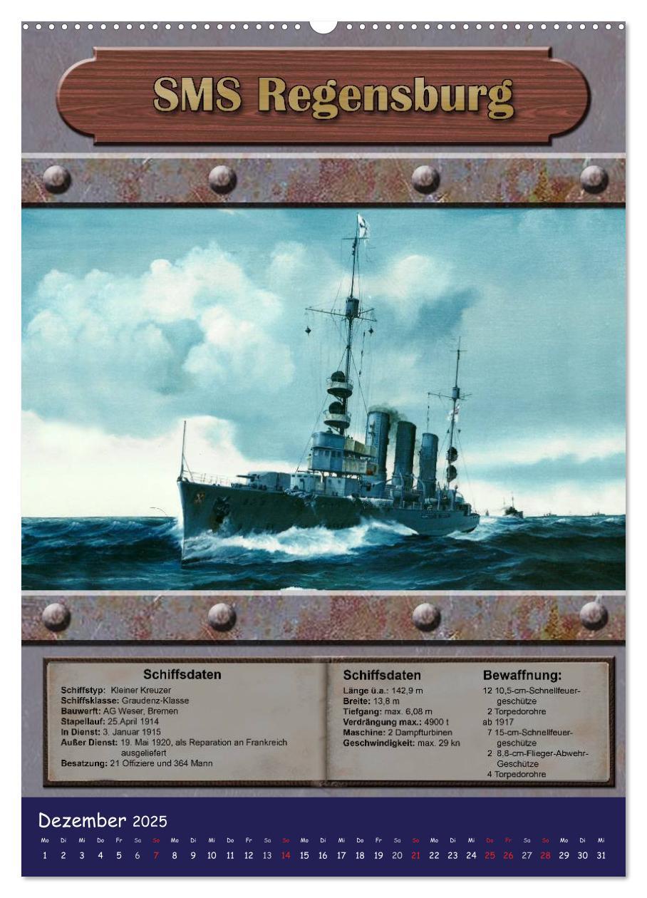 Bild: 9783457059852 | Die kaiserliche Marine 1871 - 1918 (Wandkalender 2025 DIN A2 hoch),...