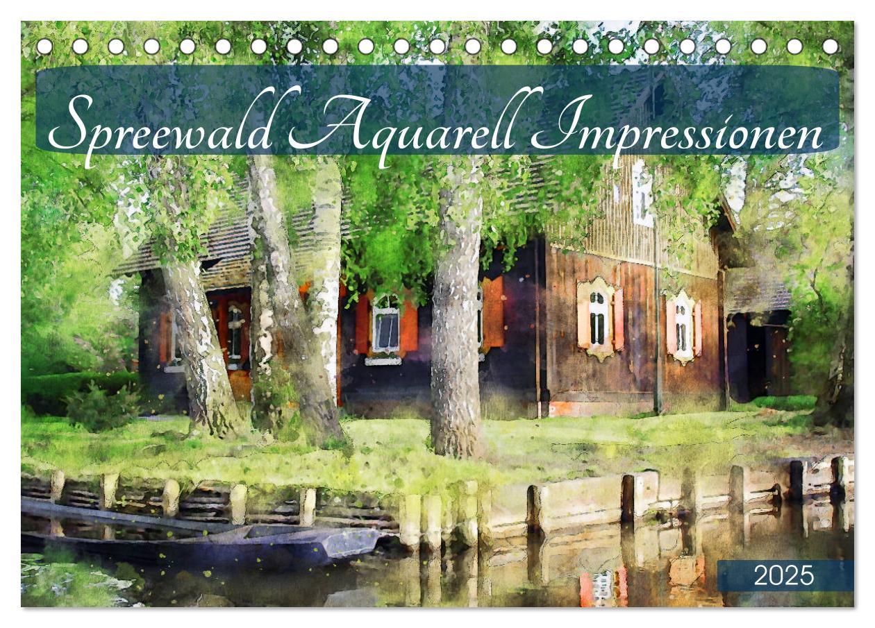 Cover: 9783435110599 | Spreewald Aquarell Impressionen (Tischkalender 2025 DIN A5 quer),...