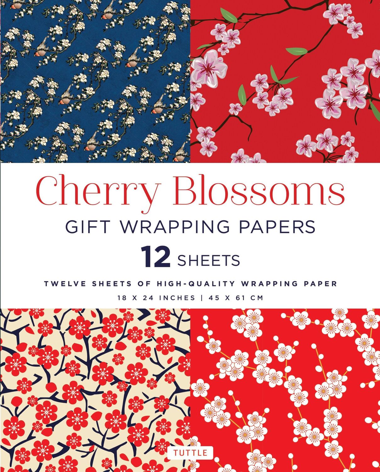 Cover: 9780804849579 | Cherry Blossoms Gift Wrapping Papers - 12 Sheets | Tuttle Studio