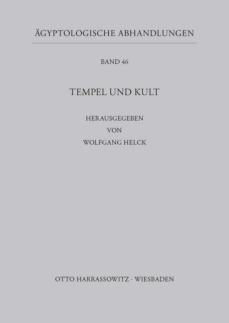 Cover: 9783447026932 | Tempel und Kult | Wolfgang Helck | Taschenbuch | Deutsch