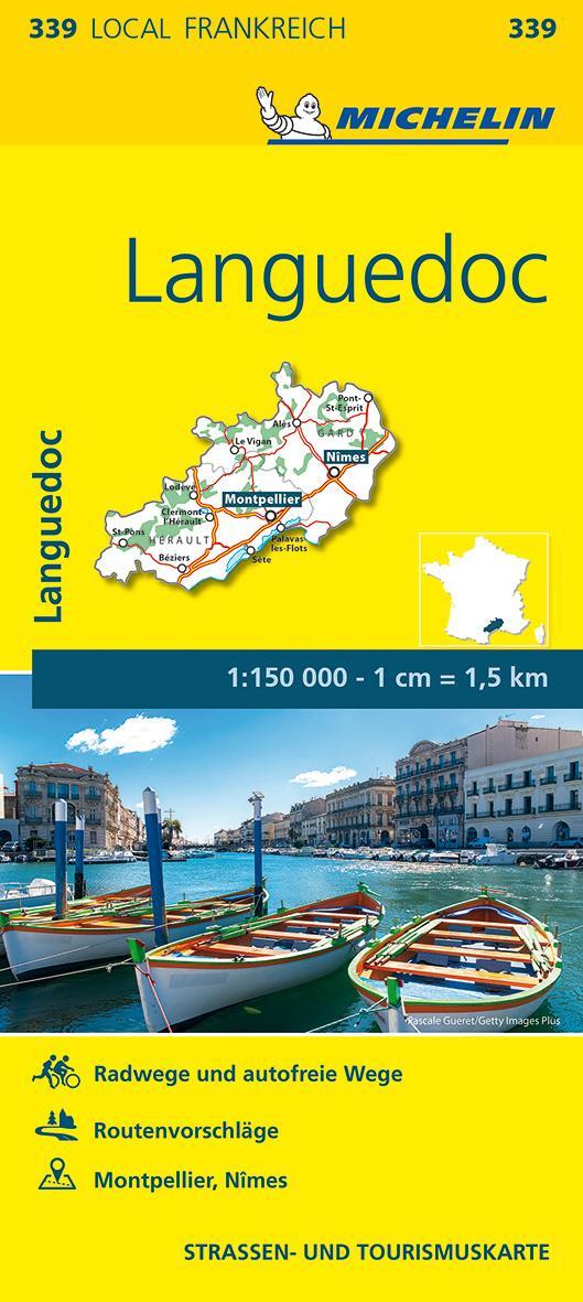 Cover: 9782067210677 | Michelin Languedoc | Straßen- und Tourismuskarte 1:150.000 | Michelin