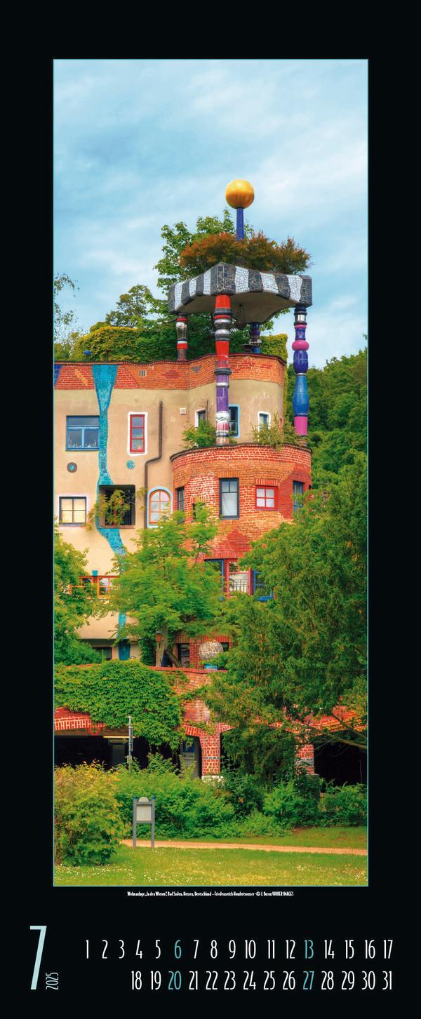 Bild: 9783731875833 | Hundertwasser Architektur 2025 | Verlag Korsch | Kalender | 14 S.