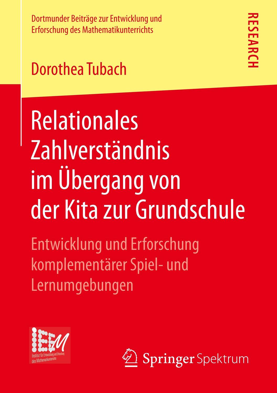 Cover: 9783658250829 | Relationales Zahlverständnis im Übergang von der Kita zur Grundschule