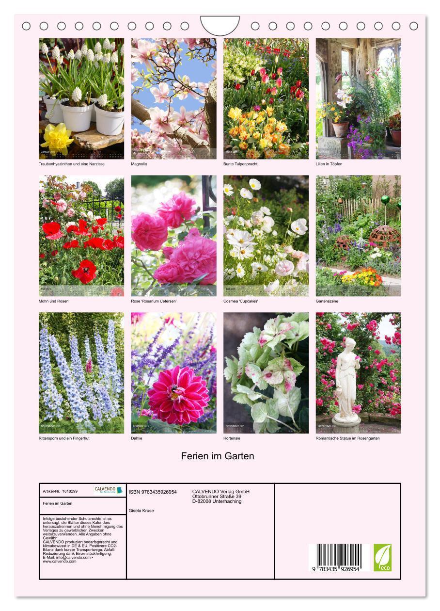 Bild: 9783435926954 | Ferien im Garten (Wandkalender 2025 DIN A4 hoch), CALVENDO...