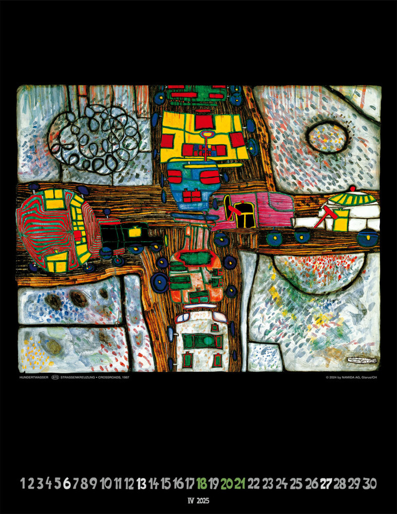 Bild: 9783910430136 | Hundertwasser Art Calendar 2025 | Wörner Verlag GmbH | Kalender | 2025