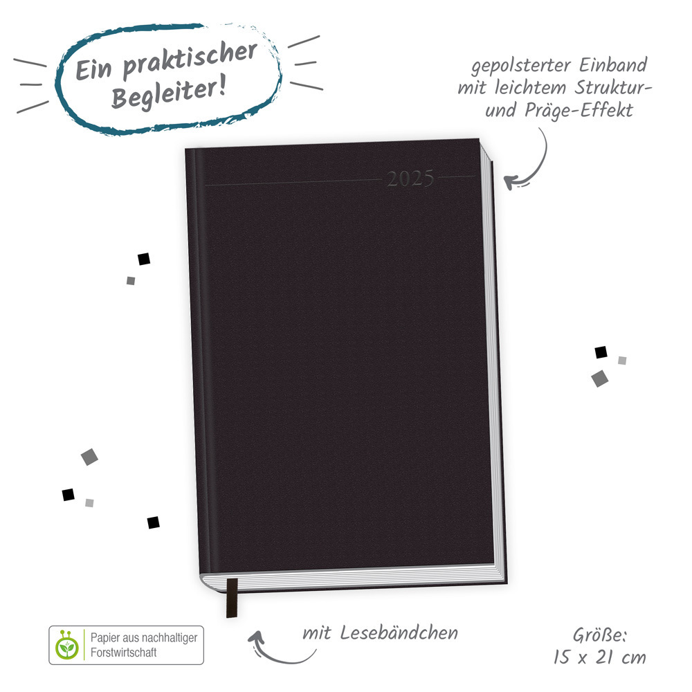 Bild: 4251901507365 | Trötsch Buchkalender A5 2025 | Tagesplaner | Co.KG | Kalender | 336 S.