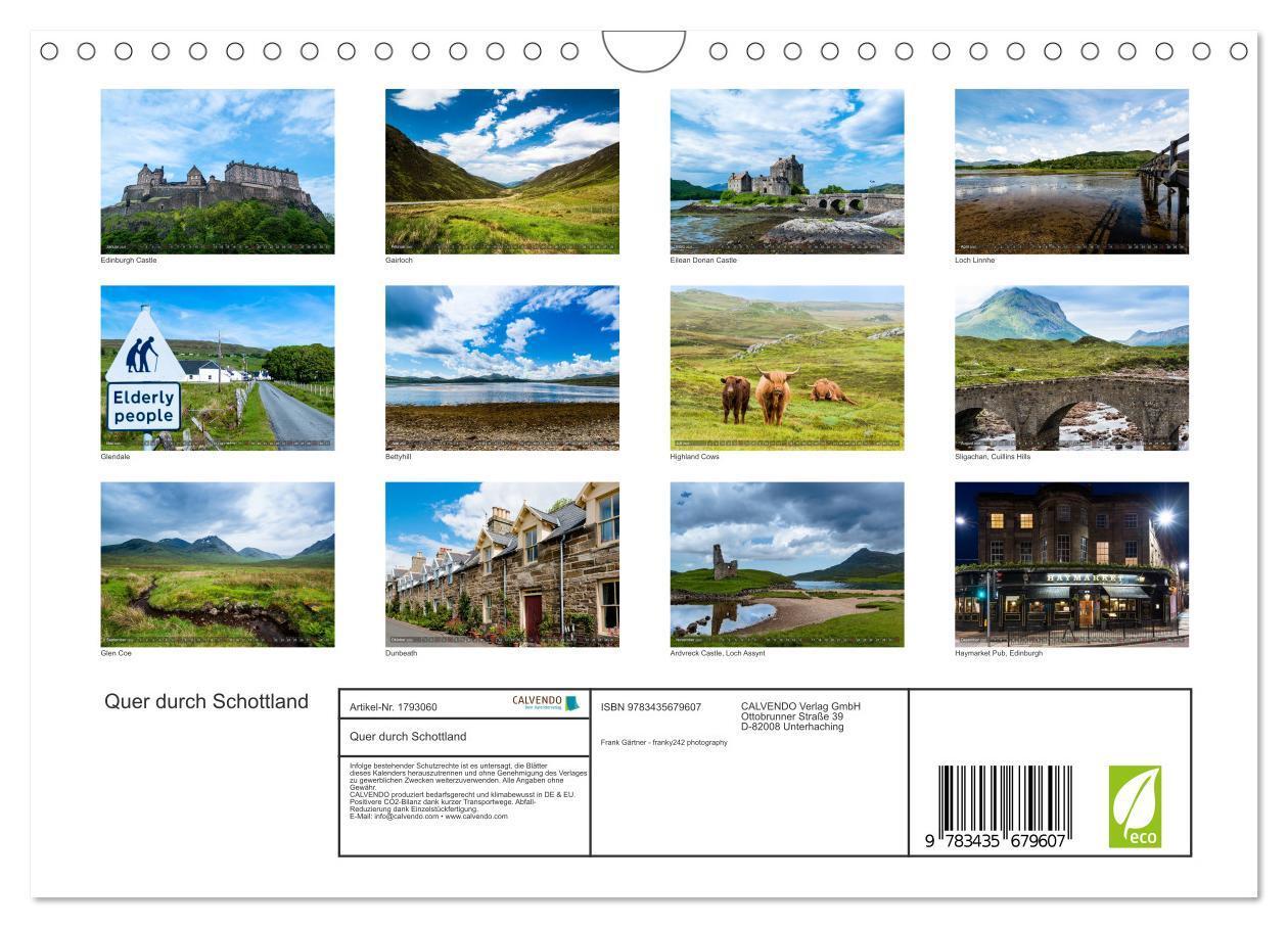 Bild: 9783435679607 | Quer durch Schottland (Wandkalender 2025 DIN A4 quer), CALVENDO...