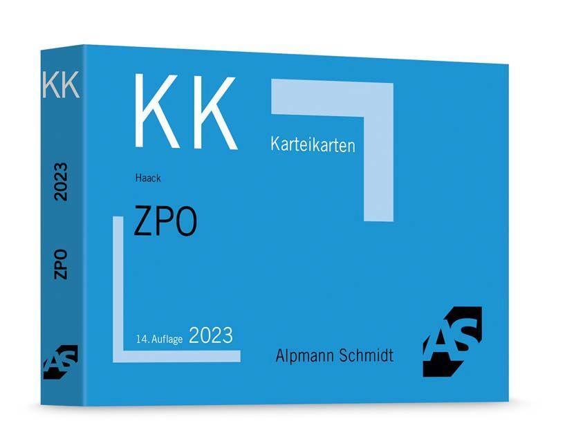 Cover: 9783867528757 | Karteikarten ZPO | Erkenntnisverfahren, Vollstreckungsrecht | Haack