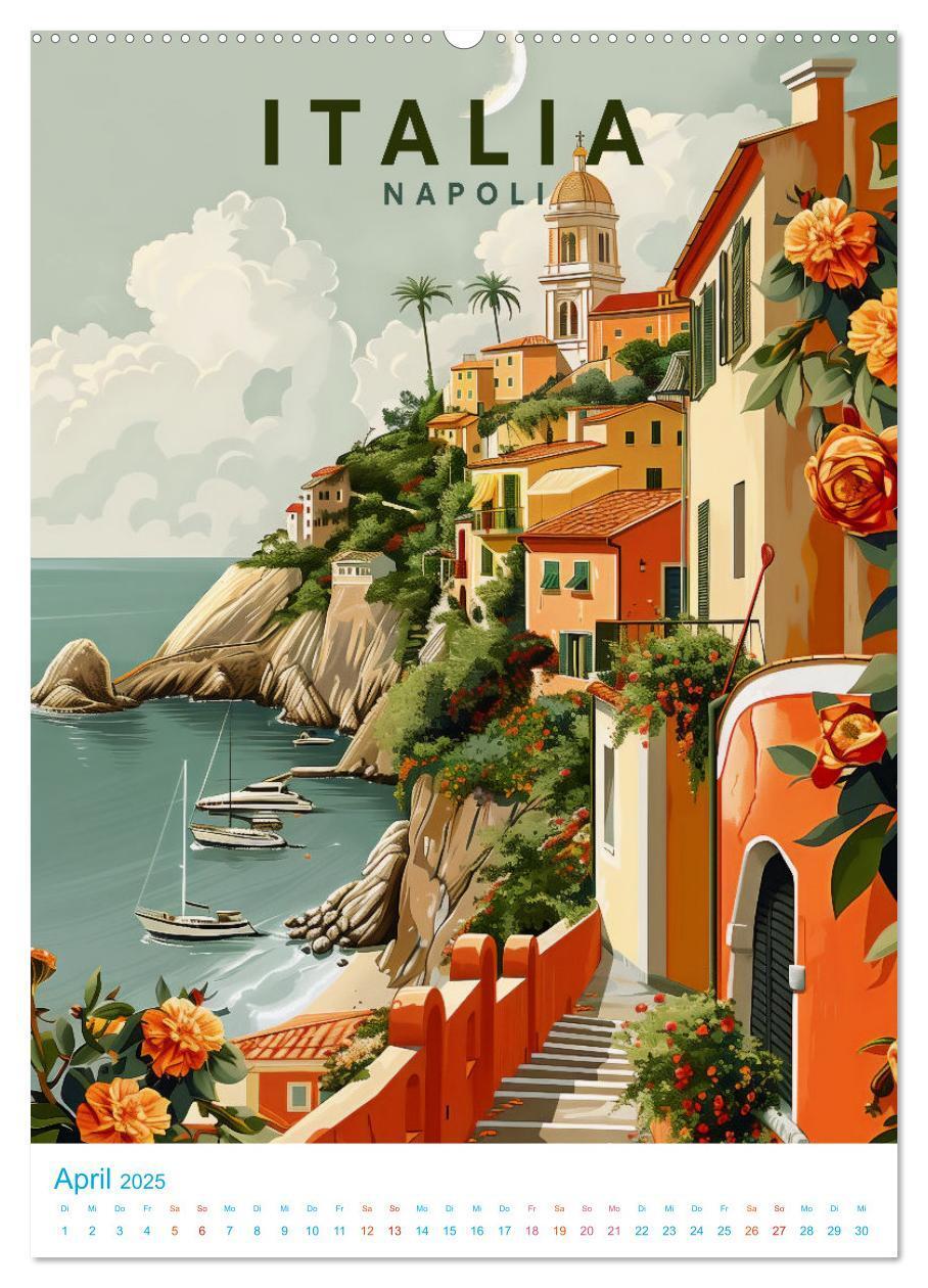 Bild: 9783457130308 | Italien - Old School Poster Style (Wandkalender 2025 DIN A2 hoch),...