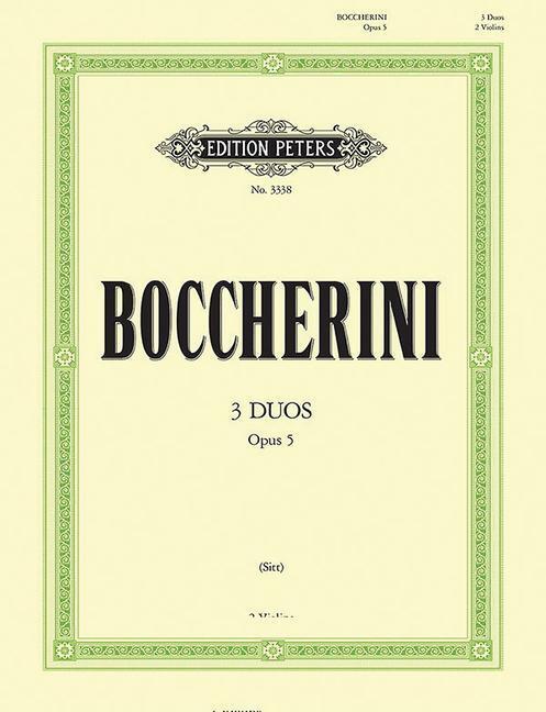 Cover: 9790577083308 | 3 Duos Op. 5 for 2 Violins | Luigi Boccherini | Taschenbuch | Buch