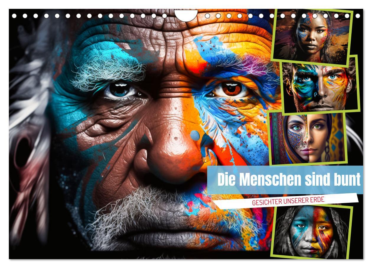 Cover: 9783383912429 | Die Menschen sind bunt (Wandkalender 2025 DIN A4 quer), CALVENDO...