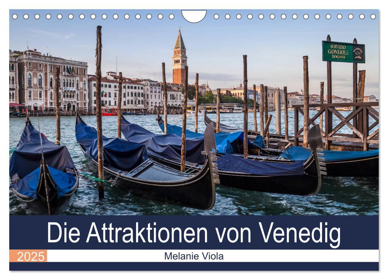 Cover: 9783435656349 | Die Attraktionen von Venedig (Wandkalender 2025 DIN A4 quer),...