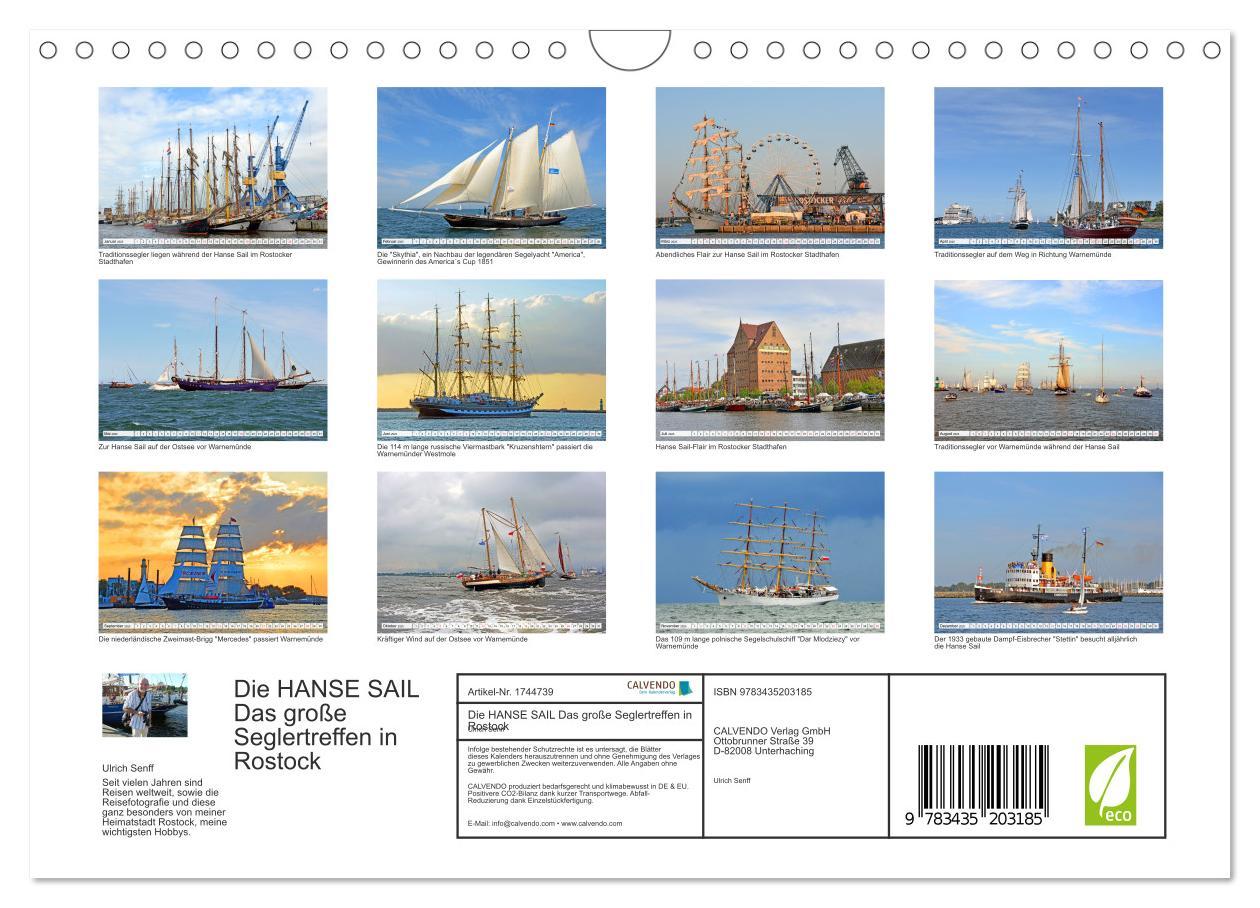 Bild: 9783435203185 | Die HANSE SAIL Das große Seglertreffen in Rostock (Wandkalender...