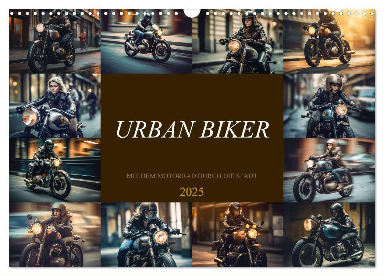 Cover: 9783383900600 | Urban Biker (Wandkalender 2025 DIN A3 quer), CALVENDO Monatskalender