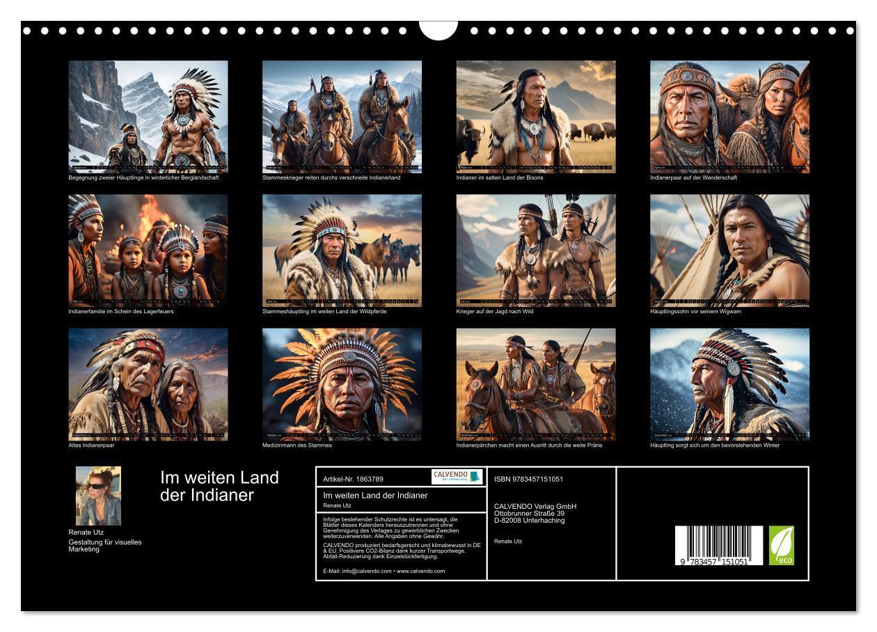 Bild: 9783457151051 | Im weiten Land der Indianer (Wandkalender 2025 DIN A3 quer),...