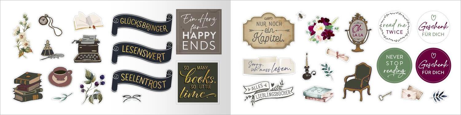 Bild: 4014489134466 | myNOTES Papeterie: Stickerheft Romance | #BOOKOBSESSED | Stück | 16 S.