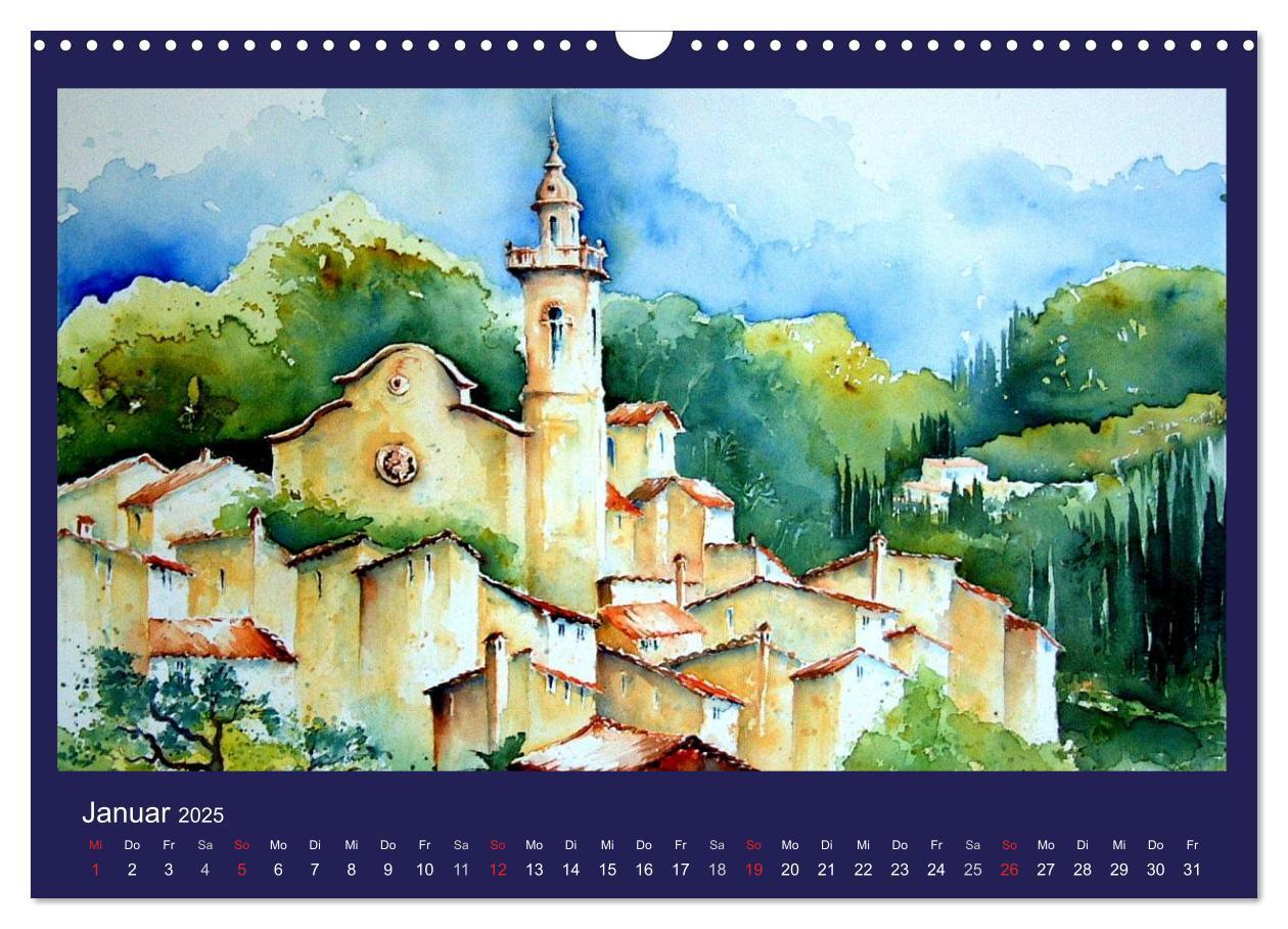 Bild: 9783435818570 | Mallorca Aquarelle (Wandkalender 2025 DIN A3 quer), CALVENDO...